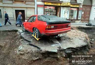 Car and road works