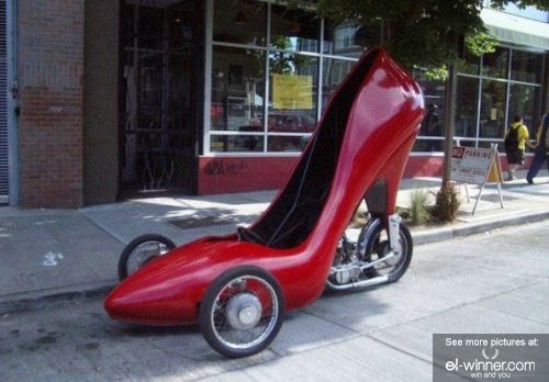 Woman shoes car